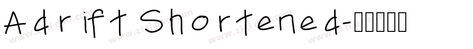 Adrift Shortened字体转换